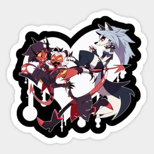 Funny Girl Cute Boy Anmie Sticker